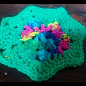 Handmade crochet trivet